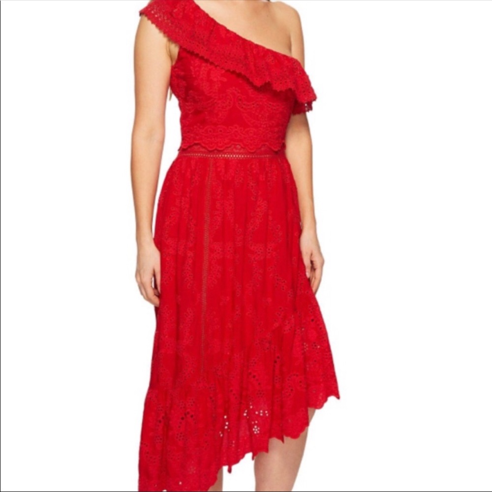 The Kooples Red Asymmetric Dress
